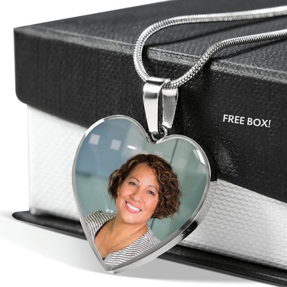 Photo Engraved Necklace Memorial Gift