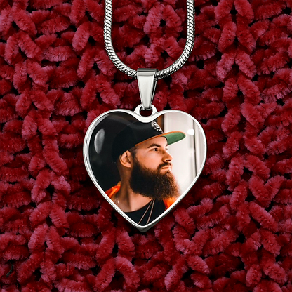 Photo Engraved Necklace Memorial Gift