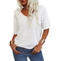 ✨Last Day 49% OFF✨Women's Solid Color V-Neck T-shirt Quick Ship Buy 2 Get Free Shipping Today