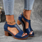 Women's Chunky Heel Sandals-Arch Support Sandals