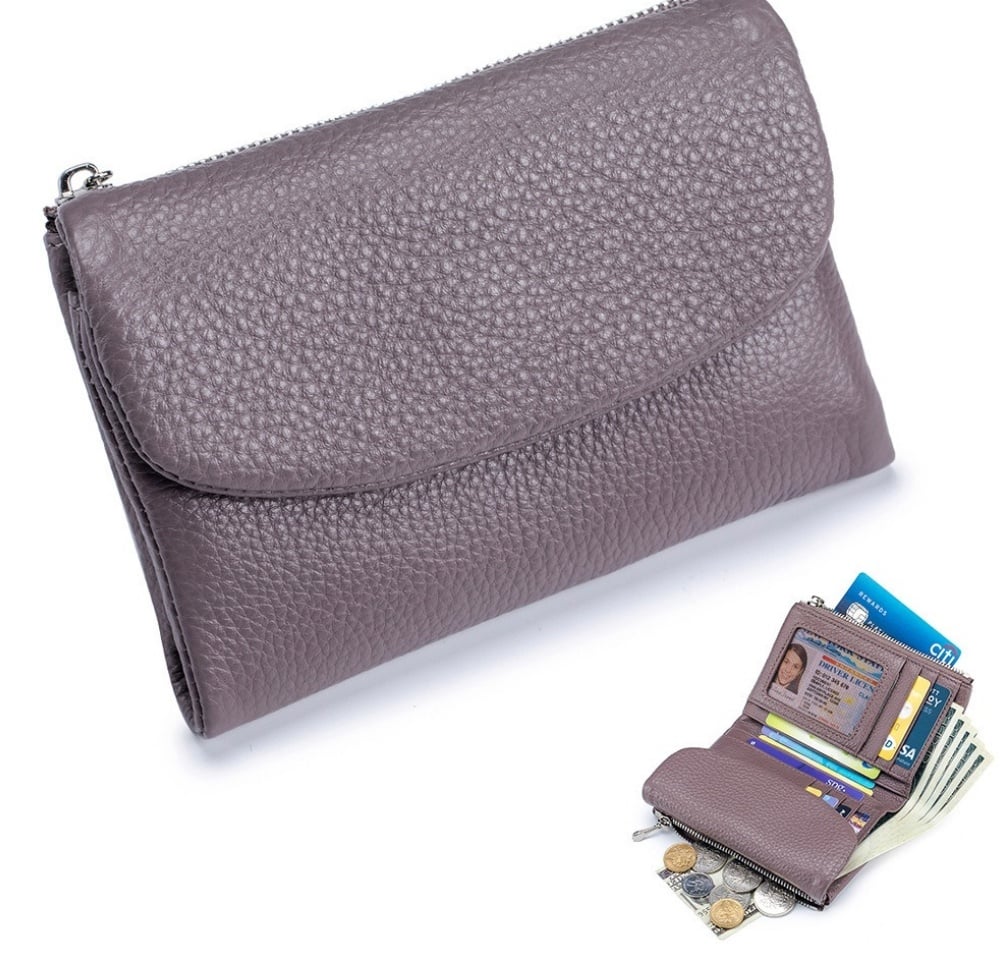 Last Day 49% OFF Pebble Leather Wallet Buy 2 Get Free Shipping Today