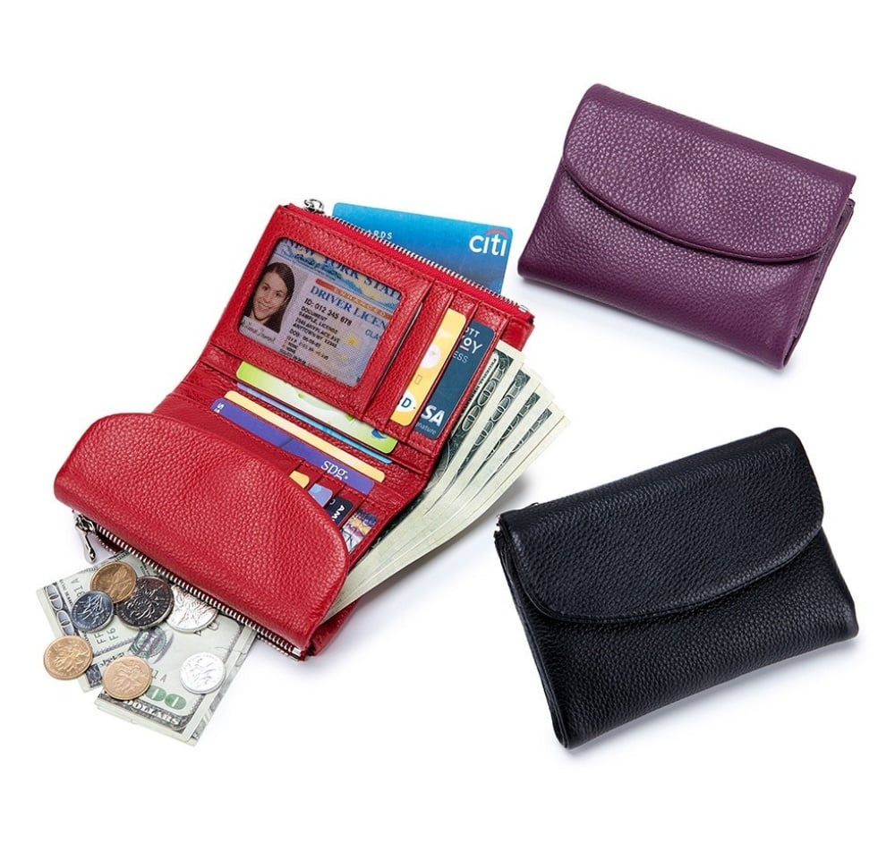 Last Day 49% OFF Pebble Leather Wallet Buy 2 Get Free Shipping Today