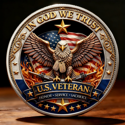 U.S. Veteran – In God We Trust | 250 Years of Freedom Commemorative Coin
