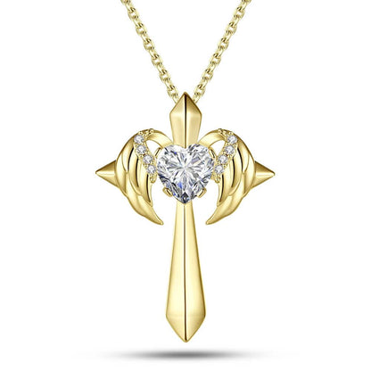 Angel Wings Cross Necklace Gift