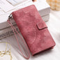 Luxury Leather Embossed Card Slots Zipper Wallet Case for Sumsung
