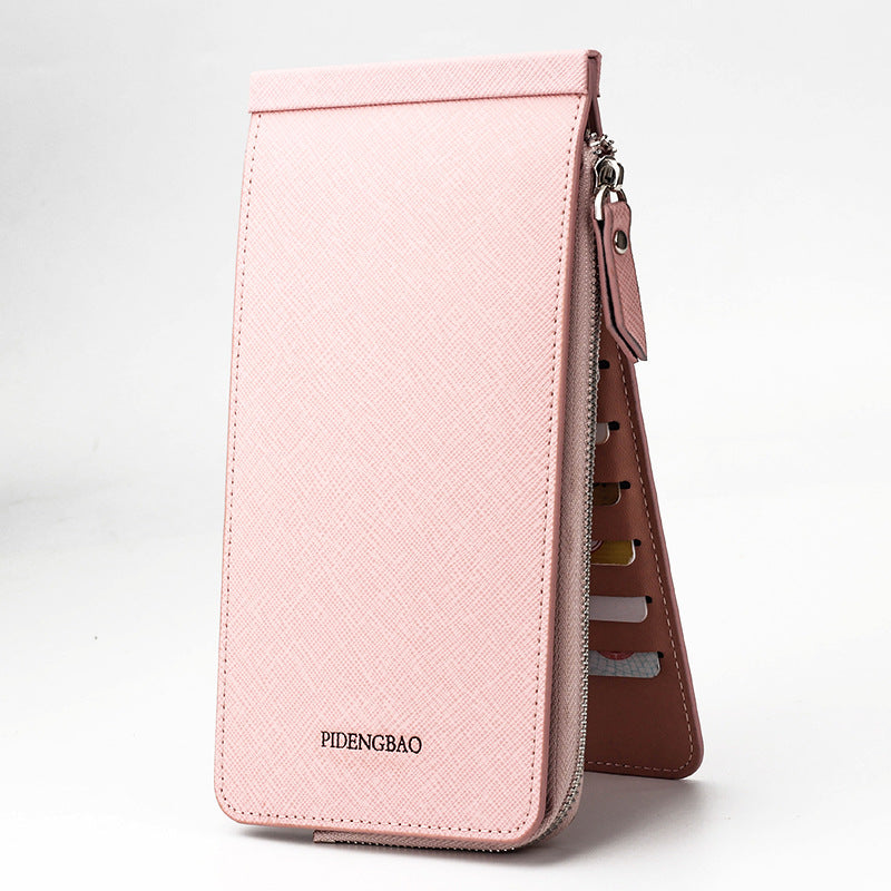 Unisex Long Wallet Zipper Pocket 1 zipper slot , 26 card slot