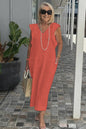 Women Cotton And Linen Casual Summer Beach Dress