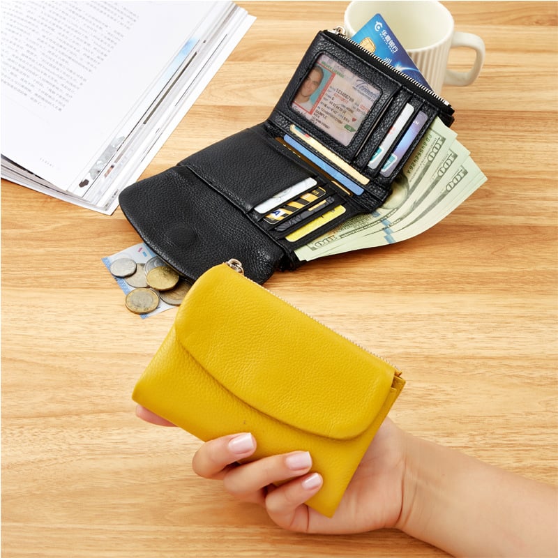 Last Day 49% OFF Pebble Leather Wallet Buy 2 Get Free Shipping Today