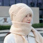 Winter Versatile integrated ear protection windproof cap scarf