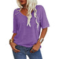 ✨Last Day 49% OFF✨Women's Solid Color V-Neck T-shirt Quick Ship Buy 2 Get Free Shipping Today