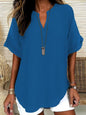 Women's Casual Solid Short Sleeve Top