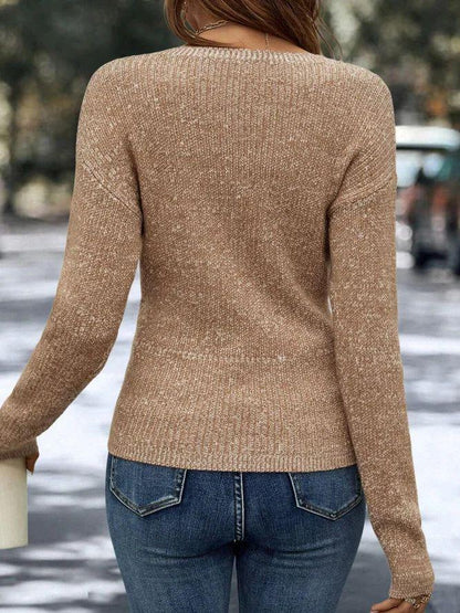 Aure Paris Plain V-Neck Sweater