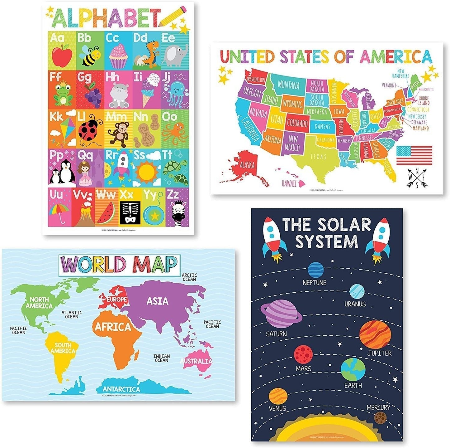 🔥50% OFF | PRESCHOOL LEARNING POSTER SET 📚