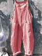 Women's Striped Wide Leg Overalls
