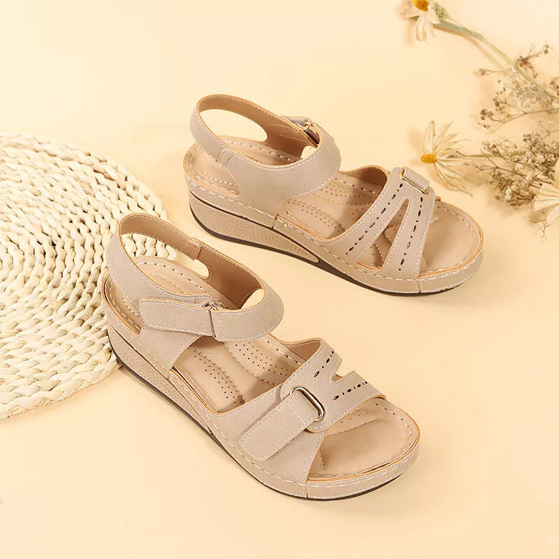 Women's wedge straps Open Toe Walking Shoes