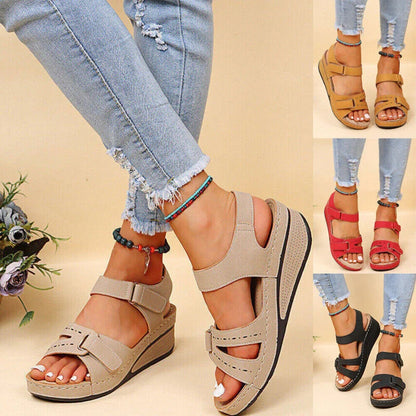 Women's wedge straps Open Toe Walking Shoes