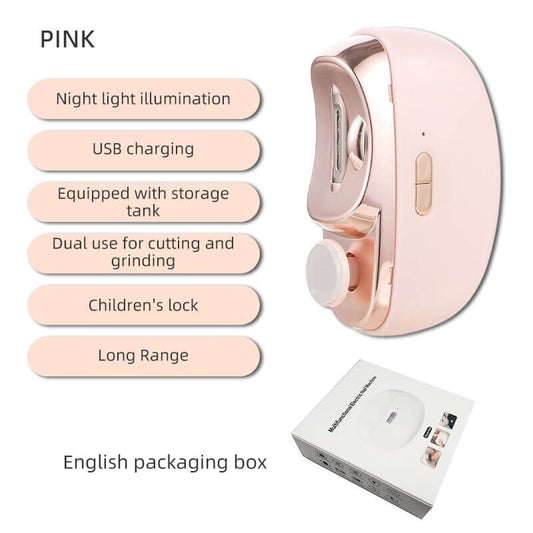 Last Day 49% OFF Perfect for All Ages 👵👶 3-in-1 Automatic Electric Nail Clipper with Polishing -Safe & Convenient🌟