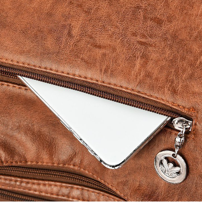 Women's Convertible Multi-Pocket Shoulder Bag - 3 Ways to Wear