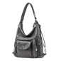 Women's Convertible Multi-Pocket Shoulder Bag - 3 Ways to Wear