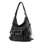 Women's Convertible Multi-Pocket Shoulder Bag - 3 Ways to Wear
