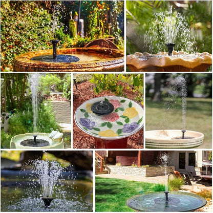 🔥56% OFF | Solar Bird Bath Fountain Pump with 4 Nozzles for Garden & Pond