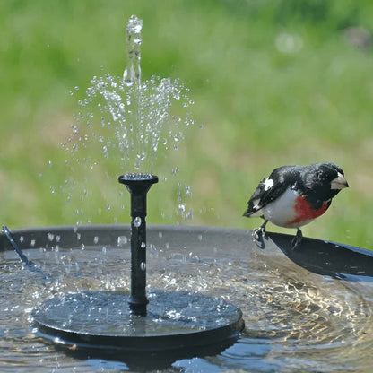 🔥56% OFF | Solar Bird Bath Fountain Pump with 4 Nozzles for Garden & Pond