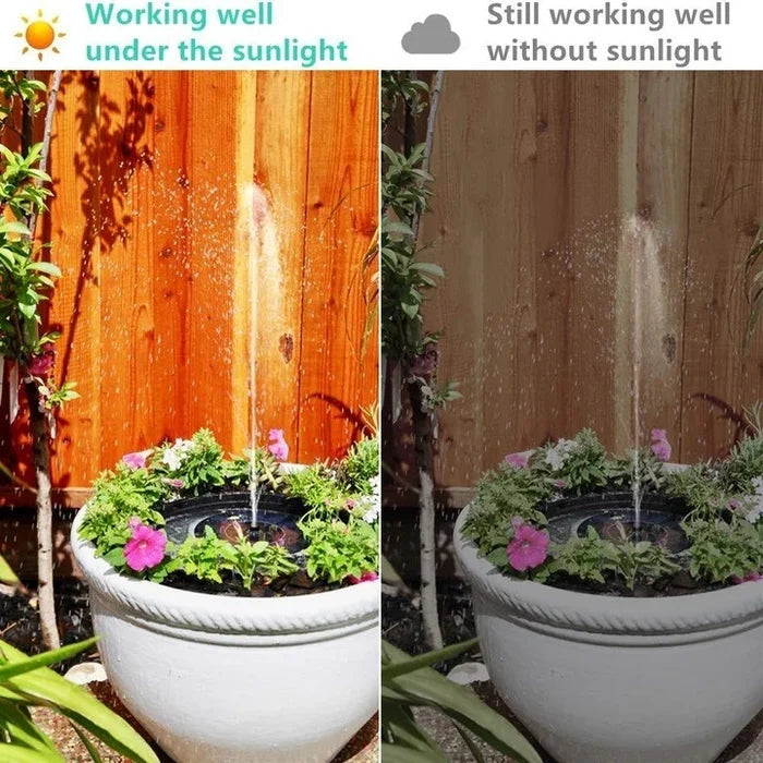 🔥56% OFF | Solar Bird Bath Fountain Pump with 4 Nozzles for Garden & Pond
