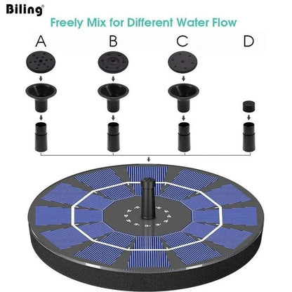 🔥56% OFF | Solar Bird Bath Fountain Pump with 4 Nozzles for Garden & Pond