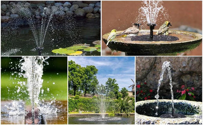 🔥56% OFF | Solar Bird Bath Fountain Pump with 4 Nozzles for Garden & Pond