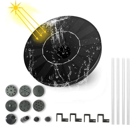 🔥56% OFF | Solar Bird Bath Fountain Pump with 4 Nozzles for Garden & Pond