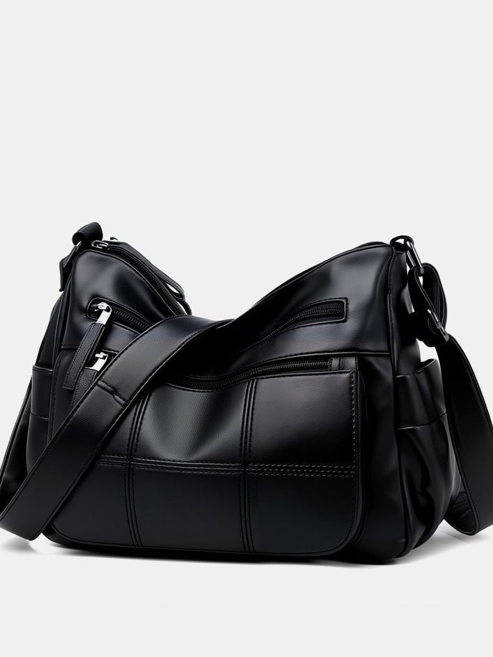 Soft Leather Multi-Compartment Tote