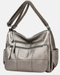 Soft Leather Multi-Compartment Tote