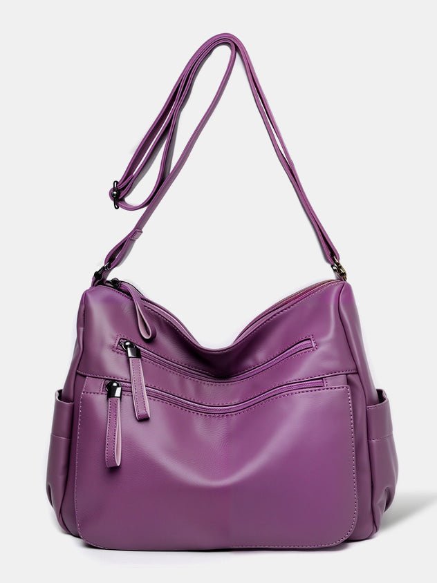 Soft Leather Multi-Compartment Tote