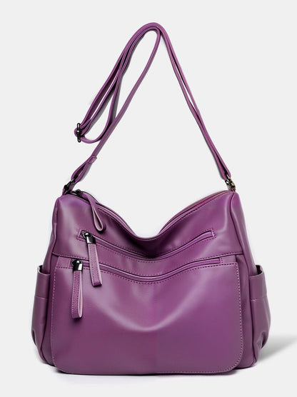 Soft Leather Multi-Compartment Tote