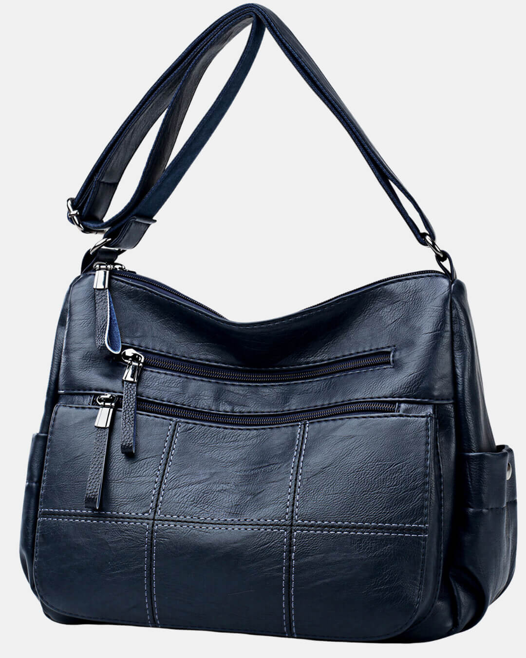 Soft Leather Multi-Compartment Tote