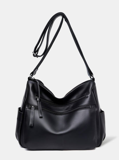 Soft Leather Multi-Compartment Tote