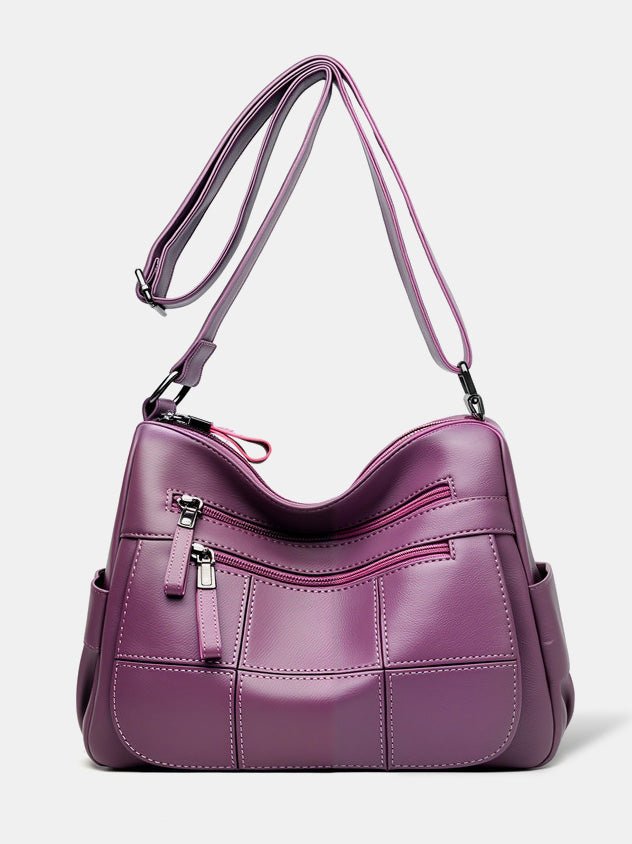 Soft Leather Multi-Compartment Tote